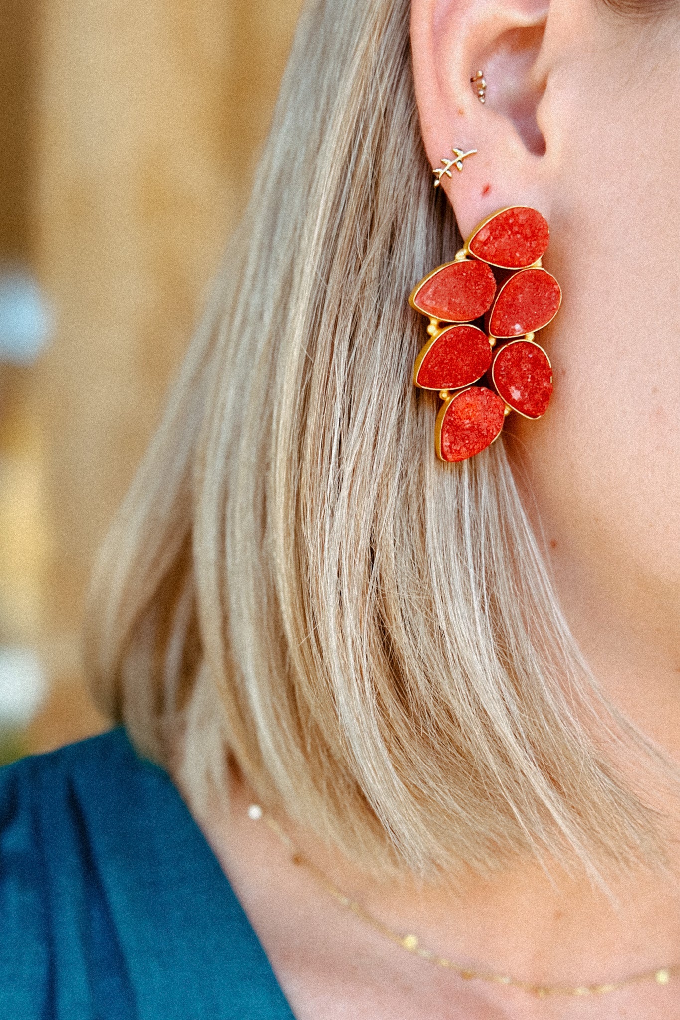 Orange and deals black earrings